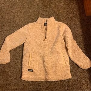 simply southern - quarter zip cream sherpa - S